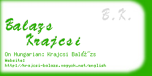 balazs krajcsi business card